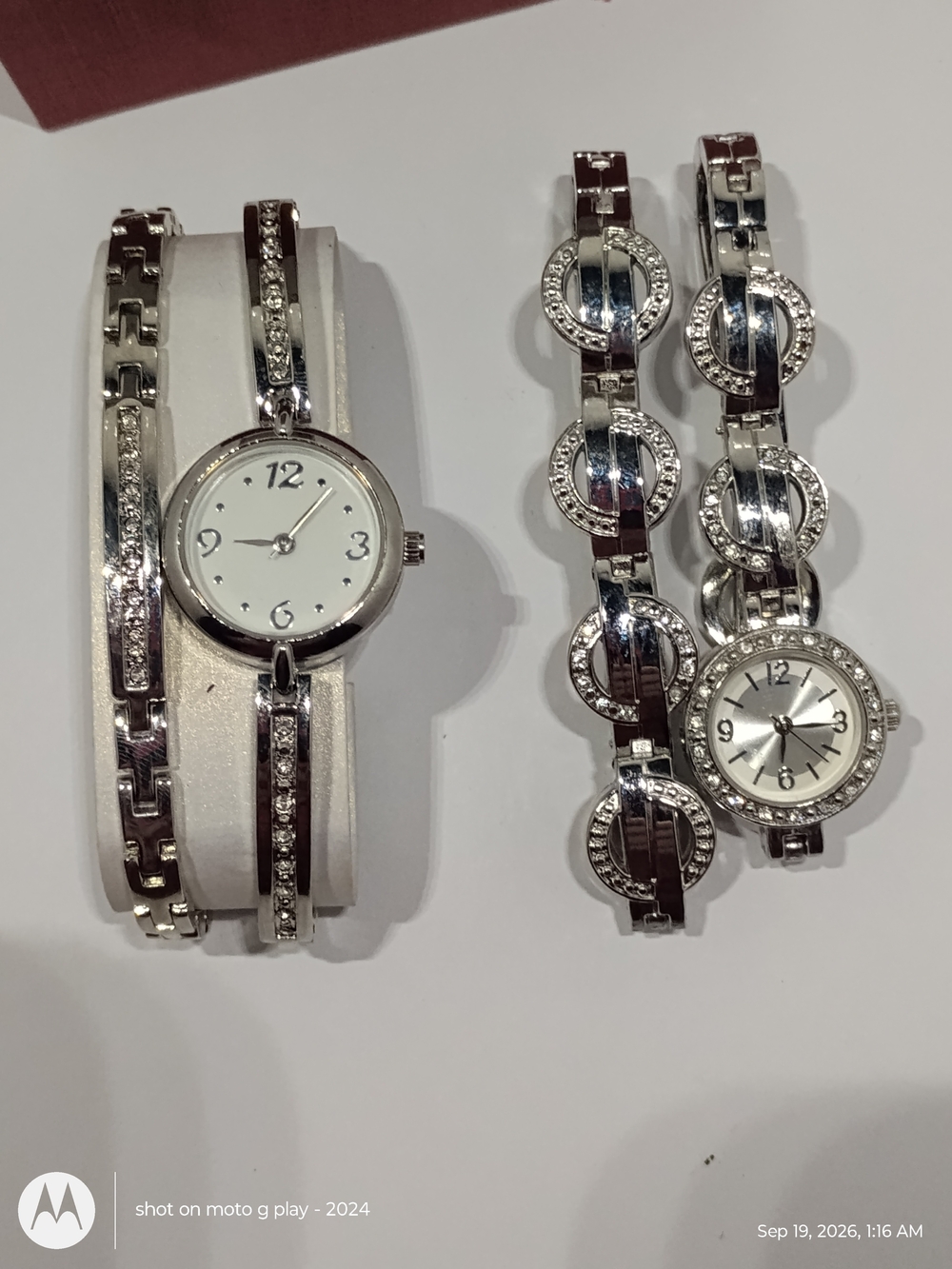 Source Unknown Silver-Tone Crystal Bracelet Watches Set